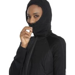 Icebreaker Veste à Capuche Femme - Quantum Hybrid - Noir 15 Icebreaker Veste à Capuche Femme - Quantum Hybrid - Noir -Icebreaker icebreaker womens quantum hybrid long sleeve zip hoodie black model 6 1535737