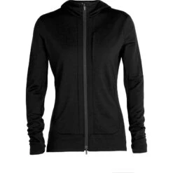 Icebreaker Veste à Capuche Couche Intermédiaire Femme - Quantum III - Noir 8 Icebreaker Veste à Capuche Couche Intermédiaire Femme - Quantum III - Noir -Icebreaker icebreaker womens quantum iii long sleeve zip hood midlayer black 1 1038240