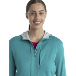 Icebreaker Veste à Capuche Couche Intermédiaire Femme - Quantum III - Flux Green/Ether 16 Icebreaker Veste à Capuche Couche Intermédiaire Femme - Quantum III - Flux Green/Ether -Icebreaker icebreaker womens quantum iii long sleeve zip hood midlayer flux green ether model 6 1535762