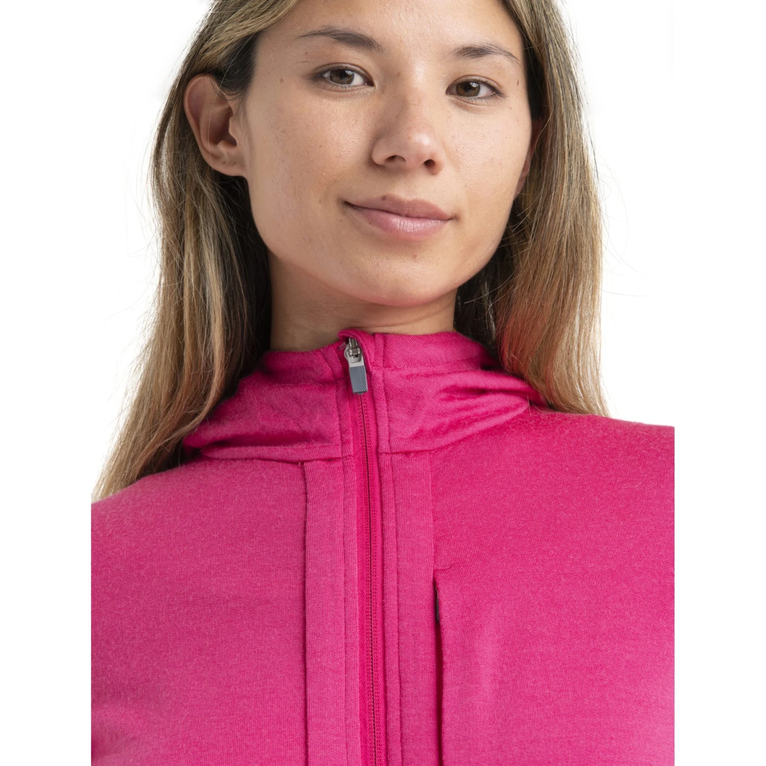 Icebreaker Veste à Capuche Couche Intermédiaire Femme - Quantum III - Tempo/Electron Pink 6 Icebreaker Veste à Capuche Couche Intermédiaire Femme - Quantum III - Tempo/Electron Pink – Image 6