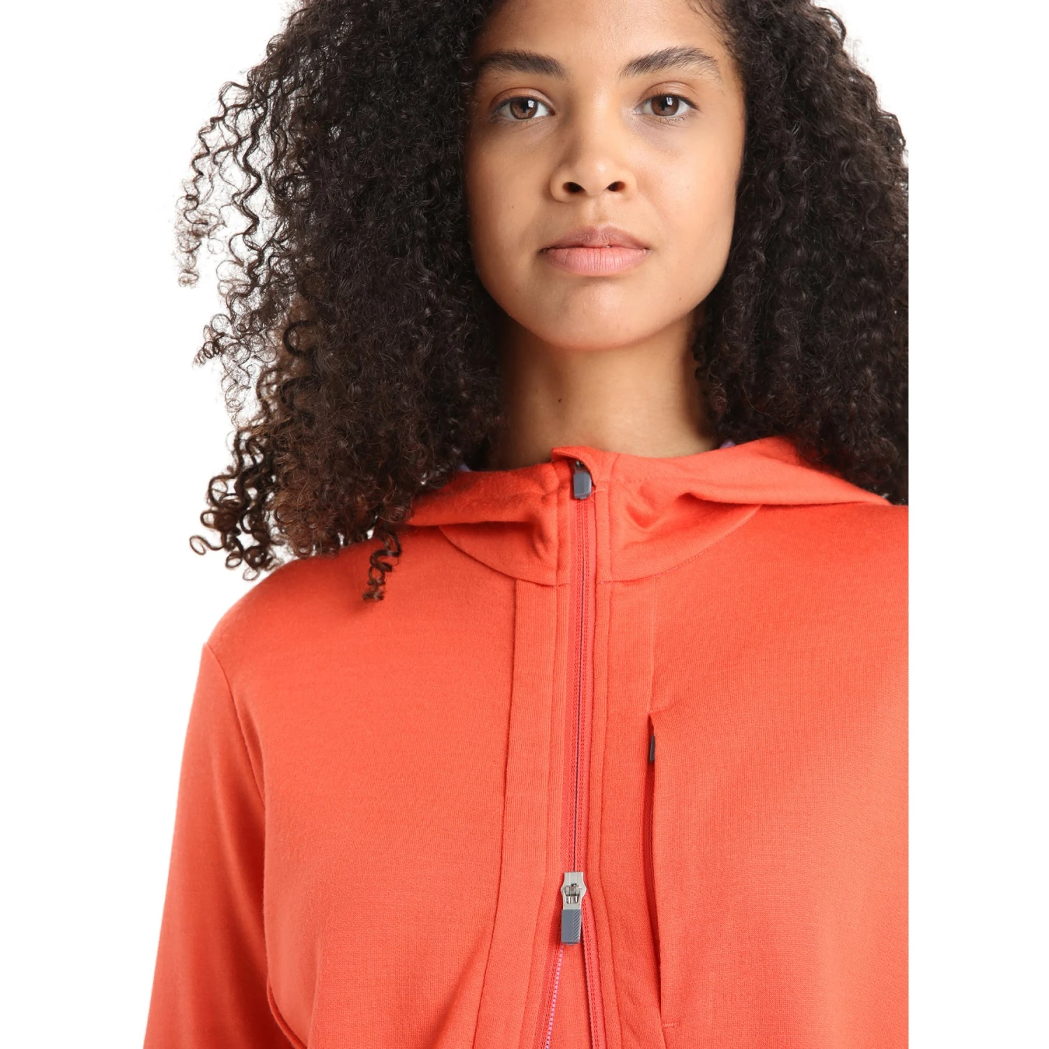 Icebreaker Veste à Capuche Couche Intermédiaire Femme - Quantum III - Vibrant Earth/Purple Gaze 7 Icebreaker Veste à Capuche Couche Intermédiaire Femme - Quantum III - Vibrant Earth/Purple Gaze – Image 7