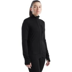 Icebreaker Veste Couche Intermédiaire Femme - Quantum III - Noir