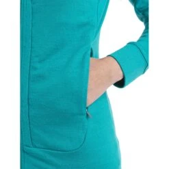 Icebreaker Veste Couche Intermédiaire Femme - Quantum III - Flux Green 15 Icebreaker Veste Couche Intermédiaire Femme - Quantum III - Flux Green -Icebreaker icebreaker womens quantum iii long sleeve zip midlayer flux green model 4 1498846