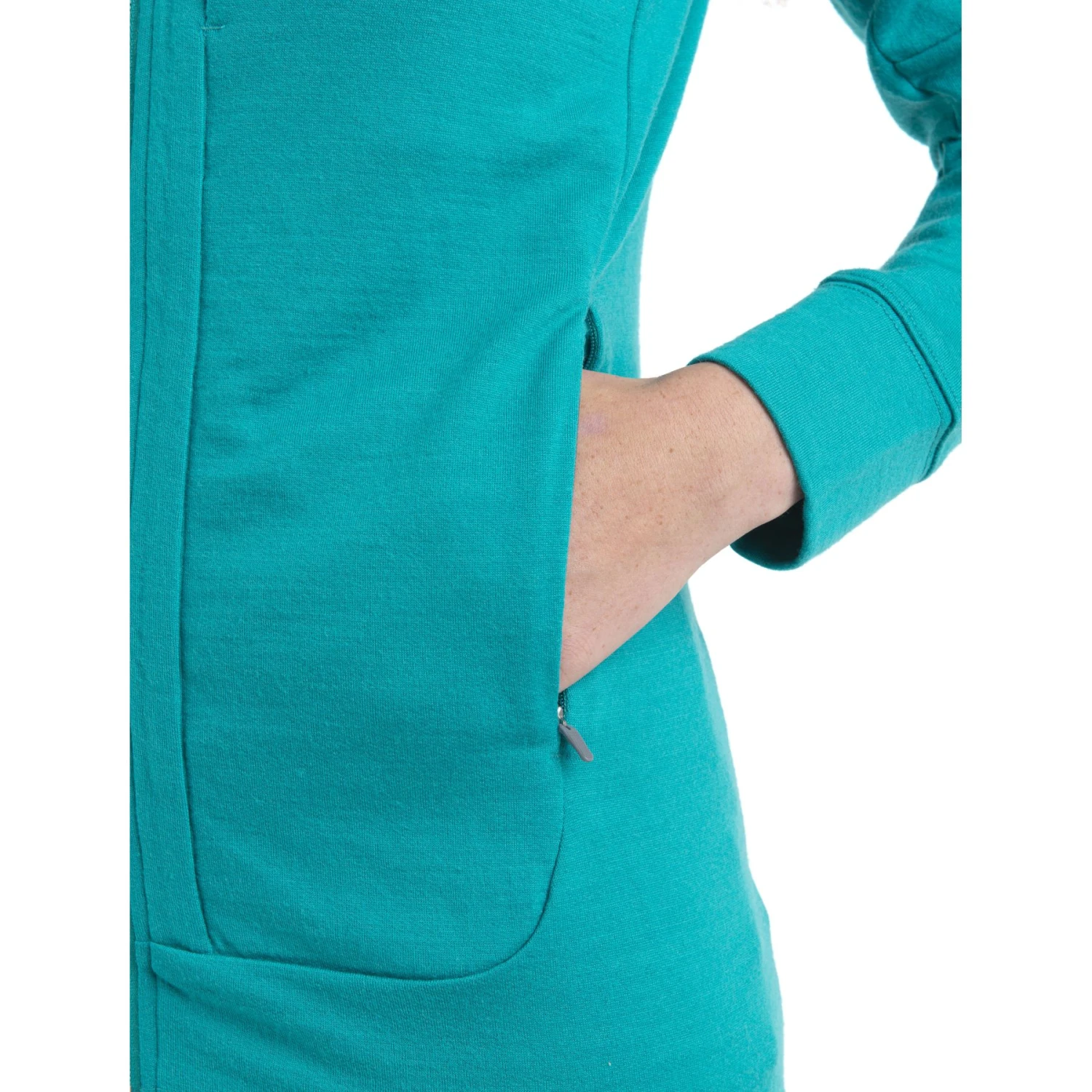 Icebreaker Veste Couche Intermédiaire Femme - Quantum III - Flux Green 6 Icebreaker Veste Couche Intermédiaire Femme - Quantum III - Flux Green – Image 6