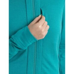 Icebreaker Veste Couche Intermédiaire Femme - Quantum III - Flux Green 17 Icebreaker Veste Couche Intermédiaire Femme - Quantum III - Flux Green -Icebreaker icebreaker womens quantum iii long sleeve zip midlayer flux green model 6 1498848
