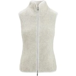 Icebreaker Veste Polaire Sans Manches Femme - RealFleece™ High Pile - Ecru HTHR -Icebreaker icebreaker womens realfleece high pile vest ecru hthr 3 1489041