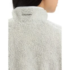 Icebreaker Veste Polaire Sans Manches Femme - RealFleece™ High Pile - Ecru HTHR -Icebreaker icebreaker womens realfleece high pile vest ecru hthr 7 1489045