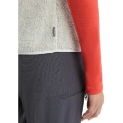 Icebreaker Veste Polaire Sans Manches Femme - RealFleece™ High Pile - Ecru HTHR -Icebreaker icebreaker womens realfleece high pile vest ecru hthr 9 1489047