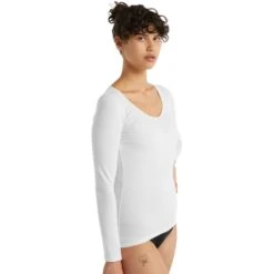 Icebreaker T-Shirt Manches Longues Femme - Siren Sweetheart - Snow 12 Icebreaker T-Shirt Manches Longues Femme - Siren Sweetheart - Snow -Icebreaker icebreaker womens siren sweetheart long sleeve shirt snow 4 1270919
