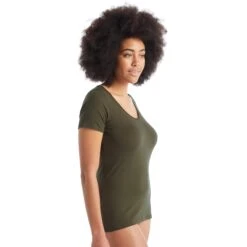 Icebreaker T-Shirt Femme - Siren Sweetheart - Loden 11 Icebreaker T-Shirt Femme - Siren Sweetheart - Loden -Icebreaker icebreaker womens siren sweetheart short sleeve shirt loden 4 1379438