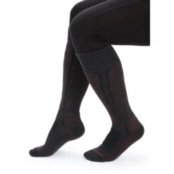 Icebreaker Chaussettes Femme - Ski+ Medium OTC - Jet HTHR/Espresso/Black -Icebreaker icebreaker womens ski plus medium otc socks jet hthr espresso black 3 1489207