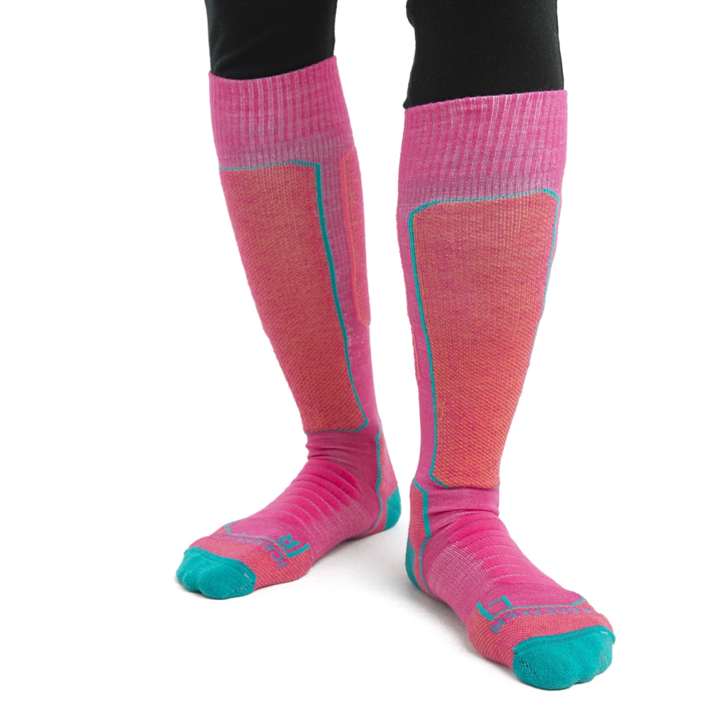 Icebreaker Chaussettes Femme - Ski+ Medium OTC - Tempo/Flux Green/Earth 4 Icebreaker Chaussettes Femme - Ski+ Medium OTC - Tempo/Flux Green/Earth – Image 4