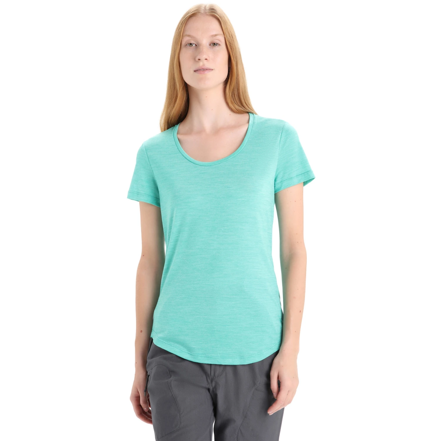 Icebreaker T-Shirt Femme - Sphere II Scoop - Fresh Hthr 1 Icebreaker T-Shirt Femme - Sphere II Scoop - Fresh Hthr