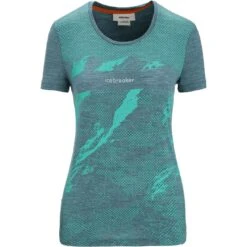 Icebreaker T-Shirt Femme - Sphere II Trail - Green Glory Hthr
