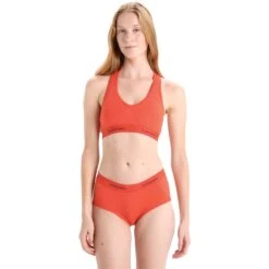 Icebreaker Soutien-Gorge De Sport Femme - Sprite Racerback - Vibrant Earth -Icebreaker icebreaker womens sprite racerback bra vibrant earth 3 1382203