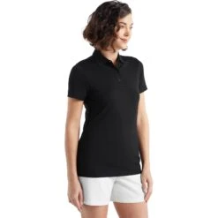 Icebreaker Polo Femme - Tech Lite II - Noir