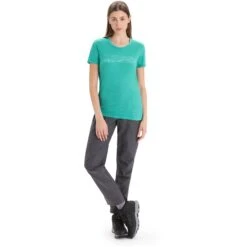 Icebreaker T-Shirt Femme - Tech Lite II Ski Stripes - Fresh 11 Icebreaker T-Shirt Femme - Tech Lite II Ski Stripes - Fresh -Icebreaker icebreaker womens tech lite ii ski stripes short sleeve tee fresh 5 1384687