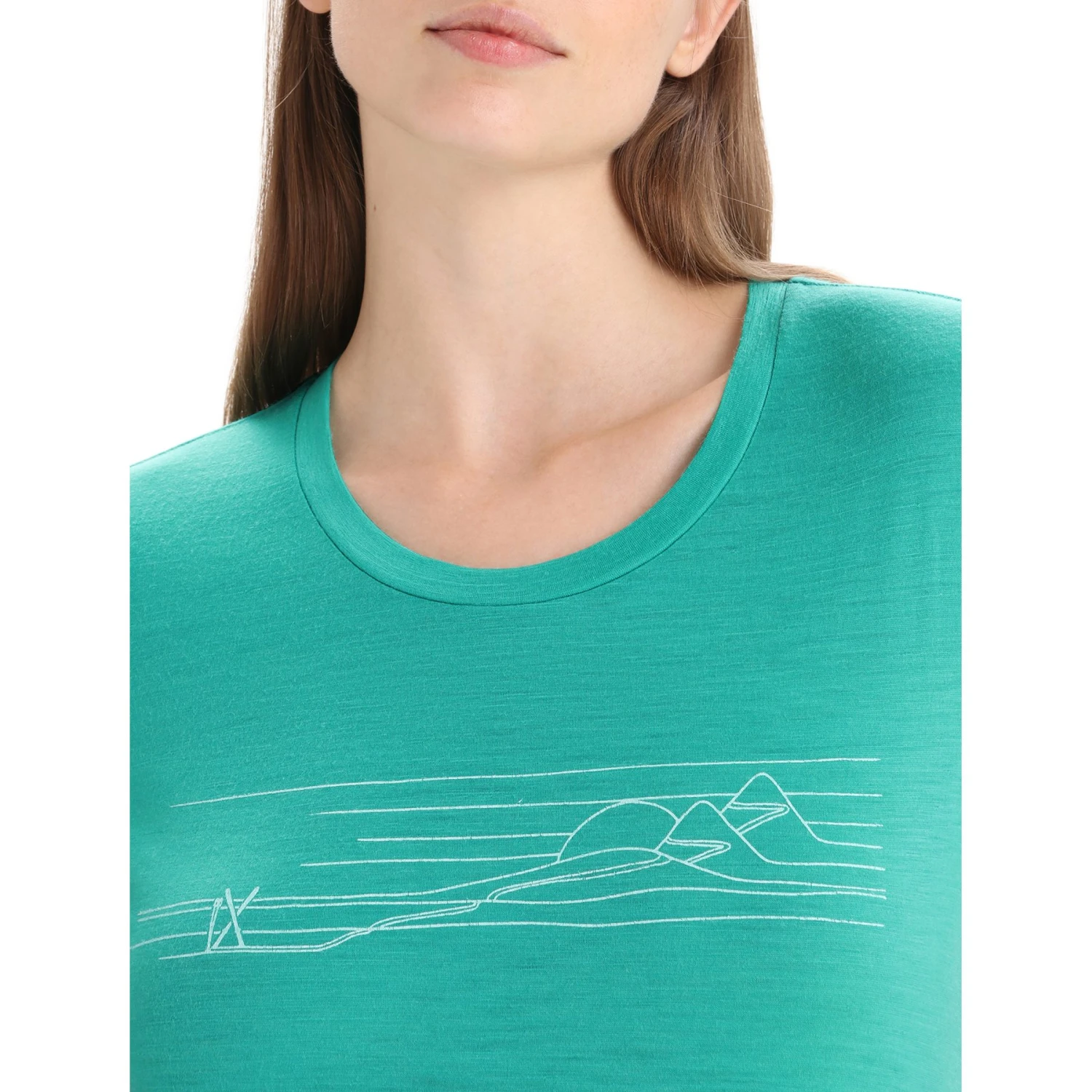 Icebreaker T-Shirt Femme - Tech Lite II Ski Stripes - Fresh 6 Icebreaker T-Shirt Femme - Tech Lite II Ski Stripes - Fresh – Image 6