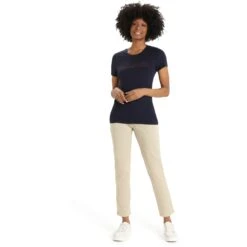 Icebreaker T-Shirt Femme - Tech Lite II Ski Stripes - Midnight Navy 13 Icebreaker T-Shirt Femme - Tech Lite II Ski Stripes - Midnight Navy -Icebreaker icebreaker womens tech lite ii ski stripes short sleeve tee midnight navy 7 1271257