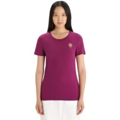 Icebreaker T-Shirt Femme - Tech Lite II Springtime Flowers - Go Berry