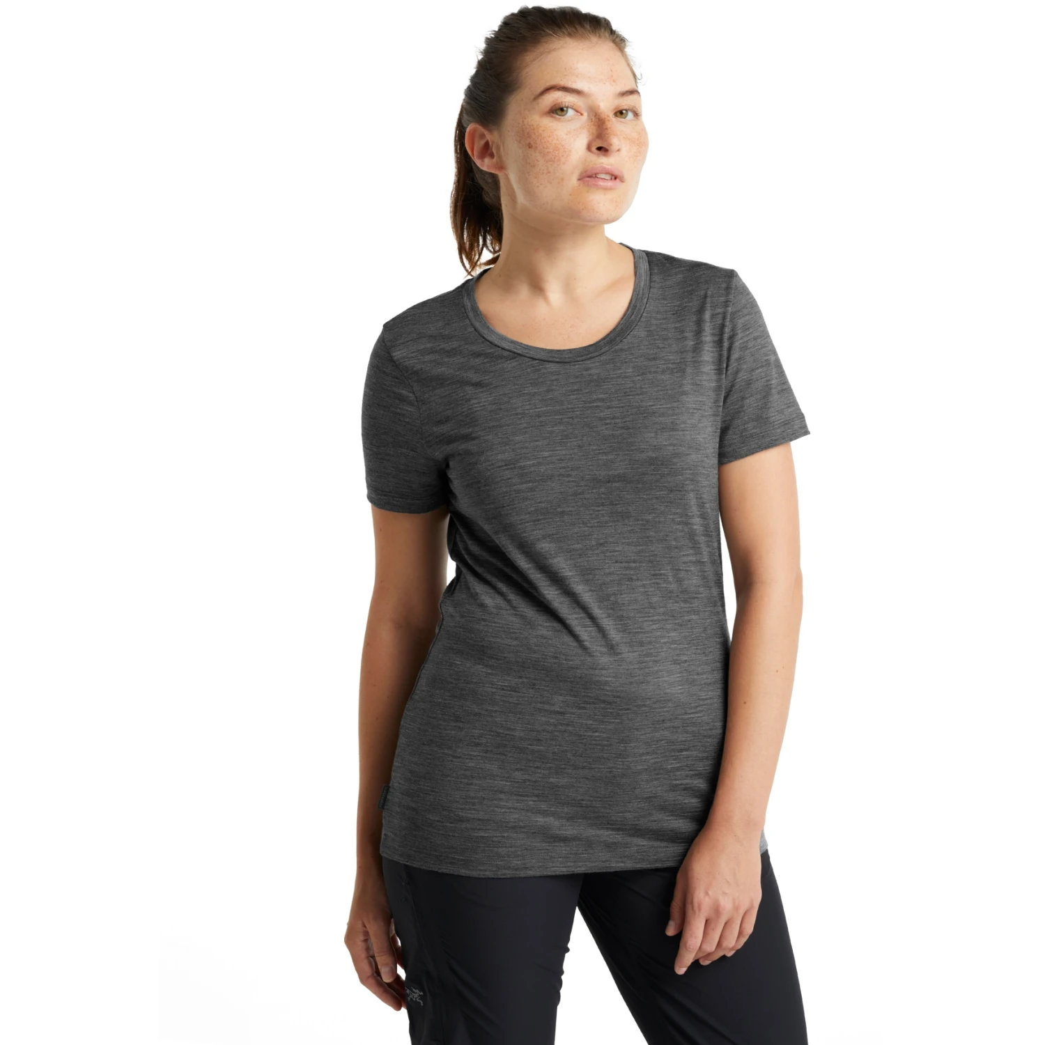 Icebreaker T-Shirt Femme - Tech Lite II - Gritstone Hthr 1 Icebreaker T-Shirt Femme - Tech Lite II - Gritstone Hthr
