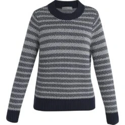 Icebreaker Pullover Femme - Waypoint Crewe - Midnight Navy/Snow/Stripe 9 Icebreaker Pullover Femme - Waypoint Crewe - Midnight Navy/Snow/Stripe -Icebreaker icebreaker womens waypoint crewe sweater midnight navy snow stripe 1 1489440