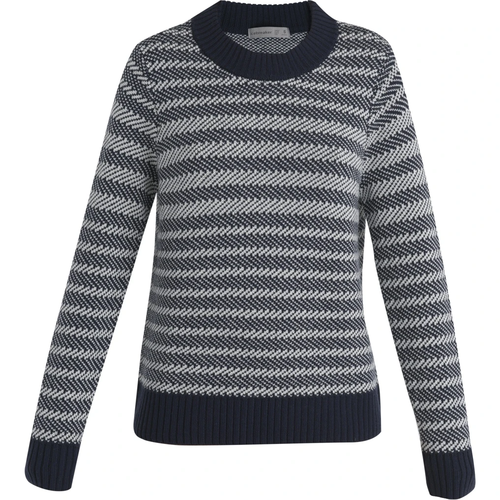 Icebreaker Pullover Femme - Waypoint Crewe - Midnight Navy/Snow/Stripe 3 Icebreaker Pullover Femme - Waypoint Crewe - Midnight Navy/Snow/Stripe â Image 3