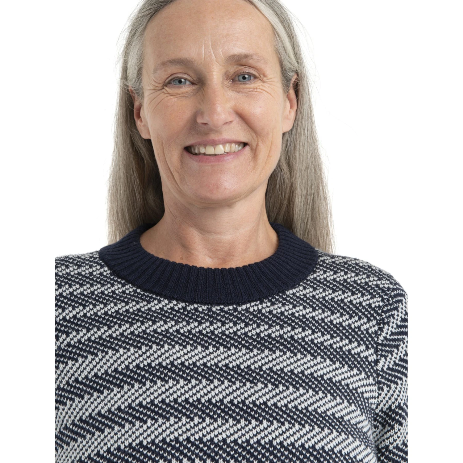 Icebreaker Pullover Femme - Waypoint Crewe - Midnight Navy/Snow/Stripe 6 Icebreaker Pullover Femme - Waypoint Crewe - Midnight Navy/Snow/Stripe â Image 6