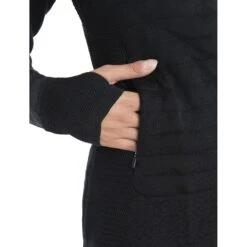 Icebreaker Veste à Capuche Femme - ZoneKnit™ Explore - Noir 17 Icebreaker Veste à Capuche Femme - ZoneKnit™ Explore - Noir -Icebreaker icebreaker womens zoneknit explore long sleeve zip hoodie black 7 1555293