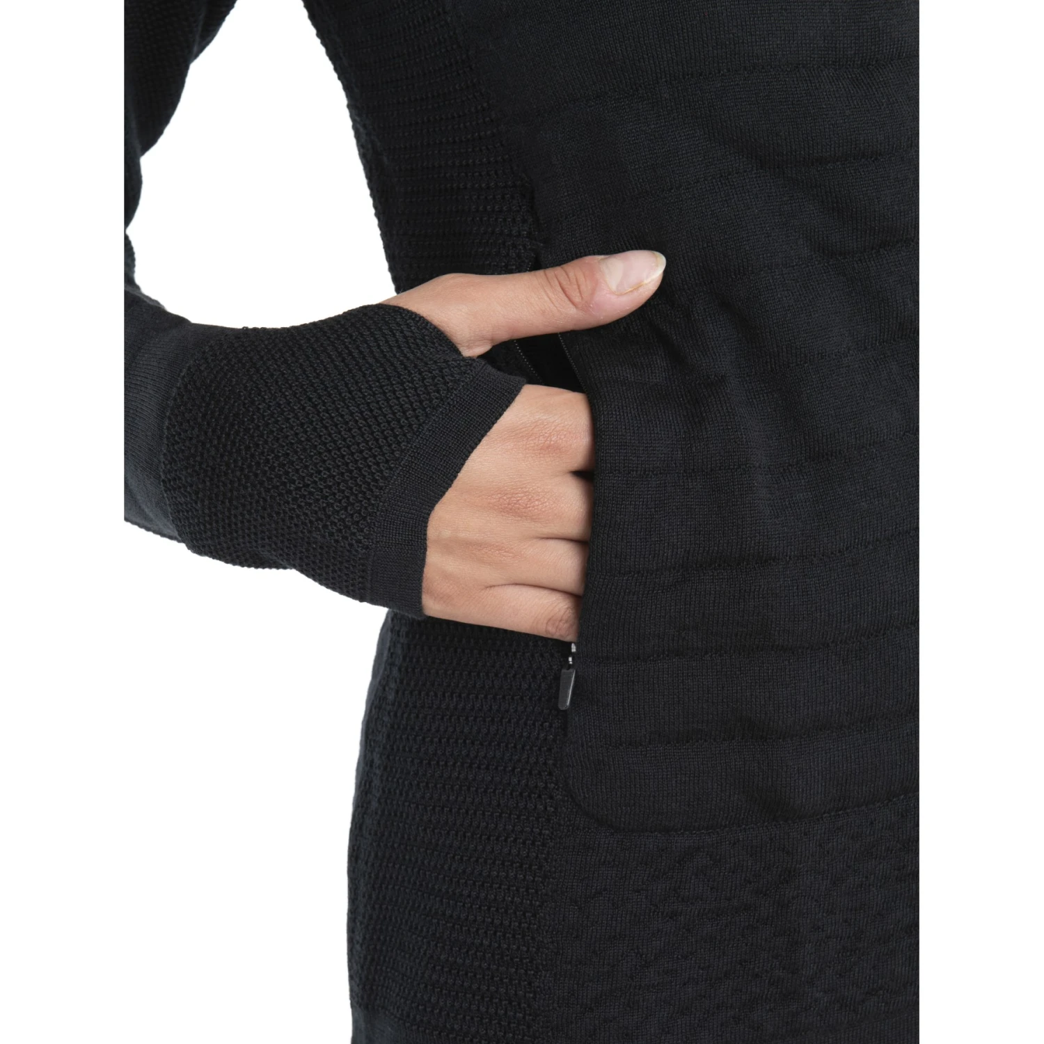 Icebreaker Veste à Capuche Femme - ZoneKnit™ Explore - Noir 9 Icebreaker Veste à Capuche Femme - ZoneKnit™ Explore - Noir – Image 9