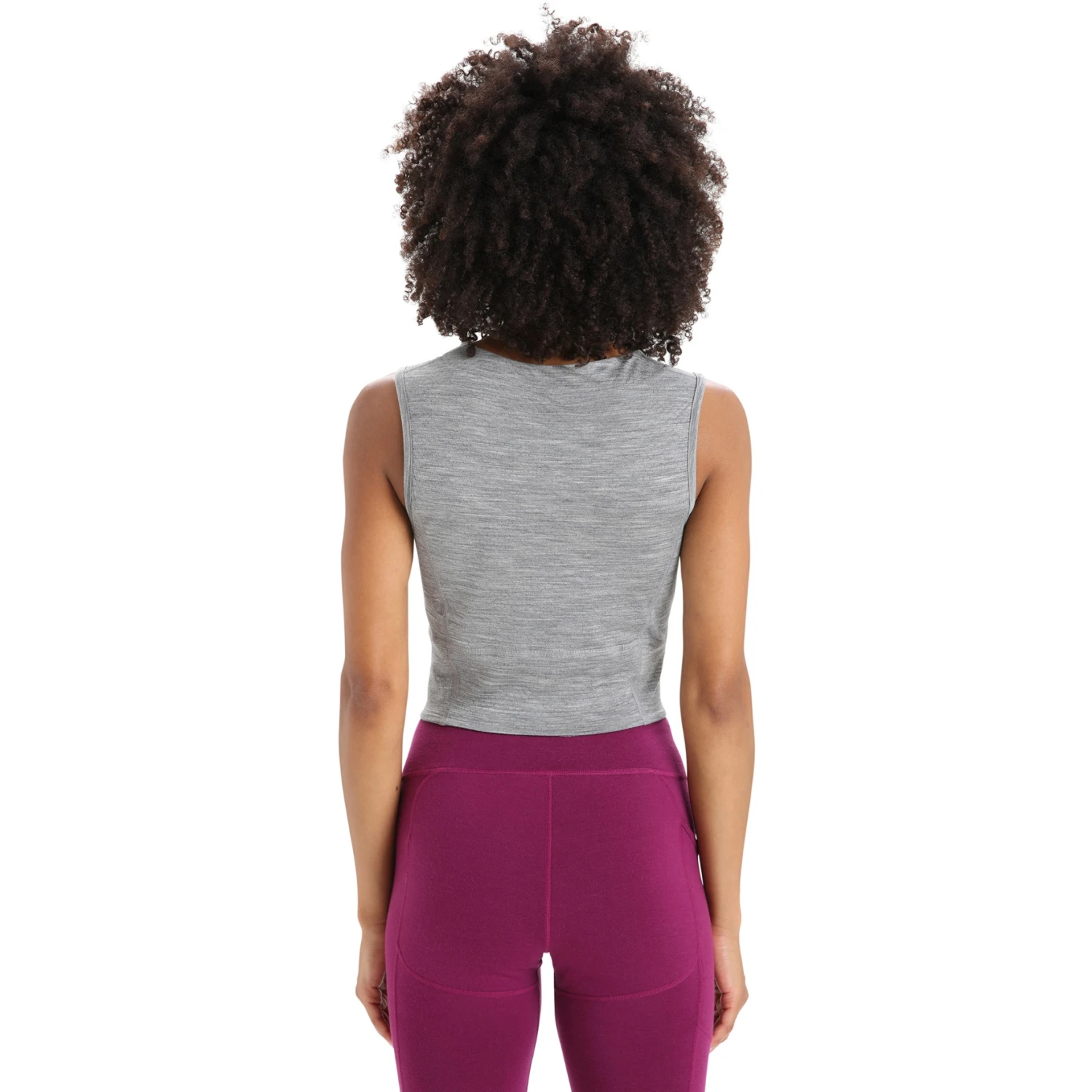 Icebreaker Débardeur Court Soutien-Gorge Intégré Femme - ZoneKnit™ GEODETIC - Metro Hthr/Black/AOP 2 Icebreaker Débardeur Court Soutien-Gorge Intégré Femme - ZoneKnit™ GEODETIC - Metro Hthr/Black/AOP – Image 2