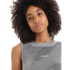 Icebreaker Débardeur Court Soutien-Gorge Intégré Femme - ZoneKnit™ GEODETIC - Metro Hthr/Black/AOP 14 Icebreaker Débardeur Court Soutien-Gorge Intégré Femme - ZoneKnit™ GEODETIC - Metro Hthr/Black/AOP -Icebreaker icebreaker womens zoneknit geodetic cropped bra tank metro hthr black aop 7 1384864