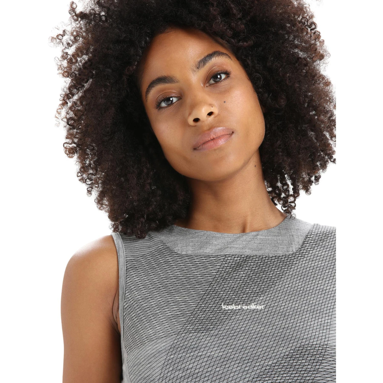 Icebreaker Débardeur Court Soutien-Gorge Intégré Femme - ZoneKnit™ GEODETIC - Metro Hthr/Black/AOP 7 Icebreaker Débardeur Court Soutien-Gorge Intégré Femme - ZoneKnit™ GEODETIC - Metro Hthr/Black/AOP – Image 7