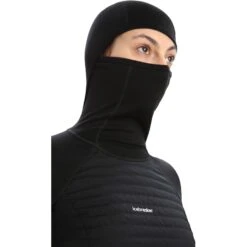Icebreaker Haute à Capuche Femme - ZoneKnit™ Insulated - Noir -Icebreaker icebreaker womens zoneknit insulated long sleeve hoodie black 4 1271320