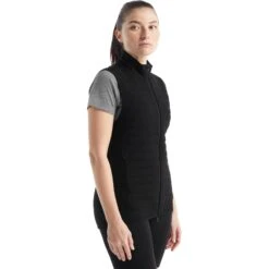 Icebreaker Gilet Femme - ZoneKnit™ Insulated - Noir