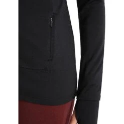 Icebreaker Veste Femme - ZoneKnit™ - Noir 17 Icebreaker Veste Femme - ZoneKnit™ - Noir -Icebreaker icebreaker womens zoneknit long sleeve zip black 7 1271380