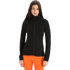 Icebreaker ZoneKnit™ Veste à Capuche Femme - Noir