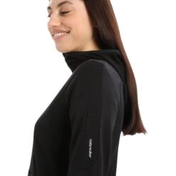 Icebreaker ZoneKnit™ Veste à Capuche Femme - Noir 13 Icebreaker ZoneKnit™ Veste à Capuche Femme - Noir -Icebreaker icebreaker womens zoneknit long sleeve zip hoodie black 5 1271277