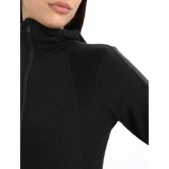 Icebreaker ZoneKnit™ Veste à Capuche Femme - Noir 14 Icebreaker ZoneKnit™ Veste à Capuche Femme - Noir -Icebreaker icebreaker womens zoneknit long sleeve zip hoodie black 6 1271279