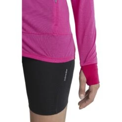 Icebreaker Veste Femme - ZoneKnit™ - Tempo/Electron Pink -Icebreaker icebreaker womens zoneknit long sleeve zip tempo electron pink 3 1535855